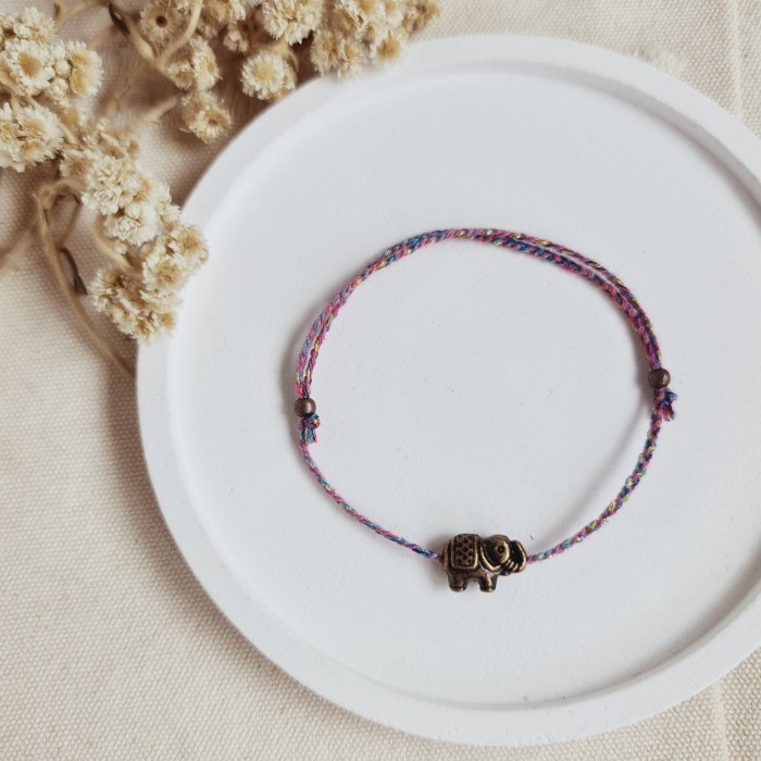 Sumitra Gajah Mauve Gelang Boho Bohemian Kepang Tali 21.151