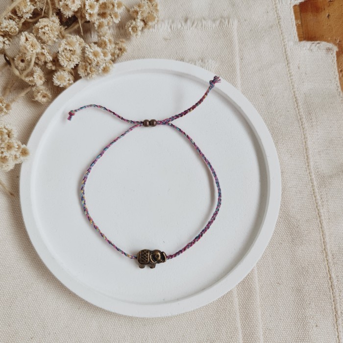 Sumitra Gajah Mauve Gelang Boho Bohemian Kepang Tali 21.151