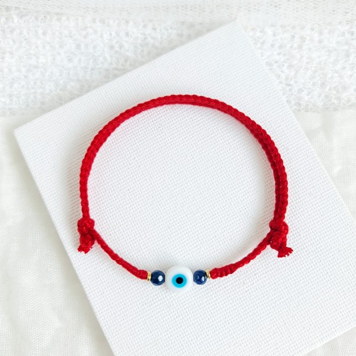 Nazar Boncugu Putihan Gudo LIMITED Gelang Kepang Tali Boho 23.01.007
