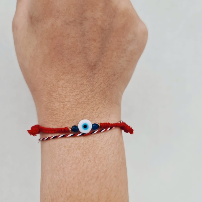 Nazar Boncugu Putihan Gudo LIMITED Gelang Kepang Tali Boho 23.01.007