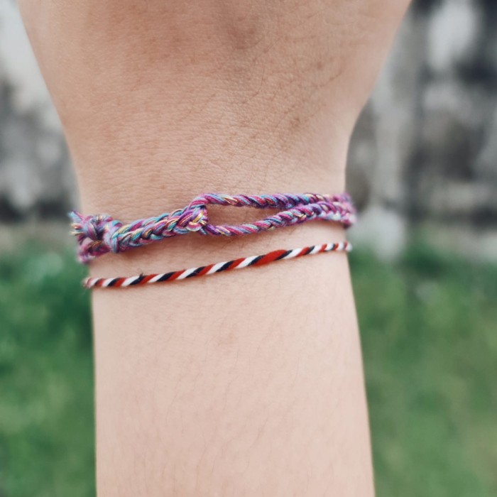 Mauve Polosan Bold Gelang Kepang Tali 20.446