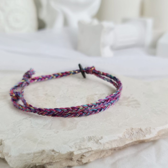 Mauve Polosan Bold Gelang Kepang Tali 20.446