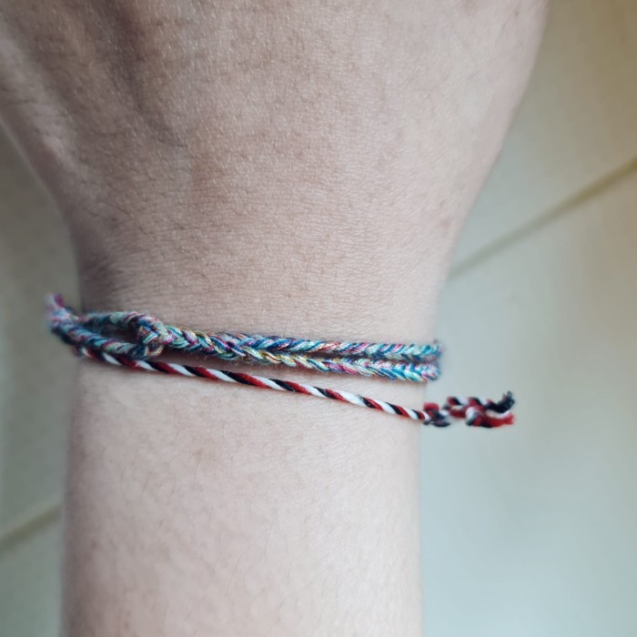 Baby Blue Polosan Bold Gelang Kepang Tali 20.446