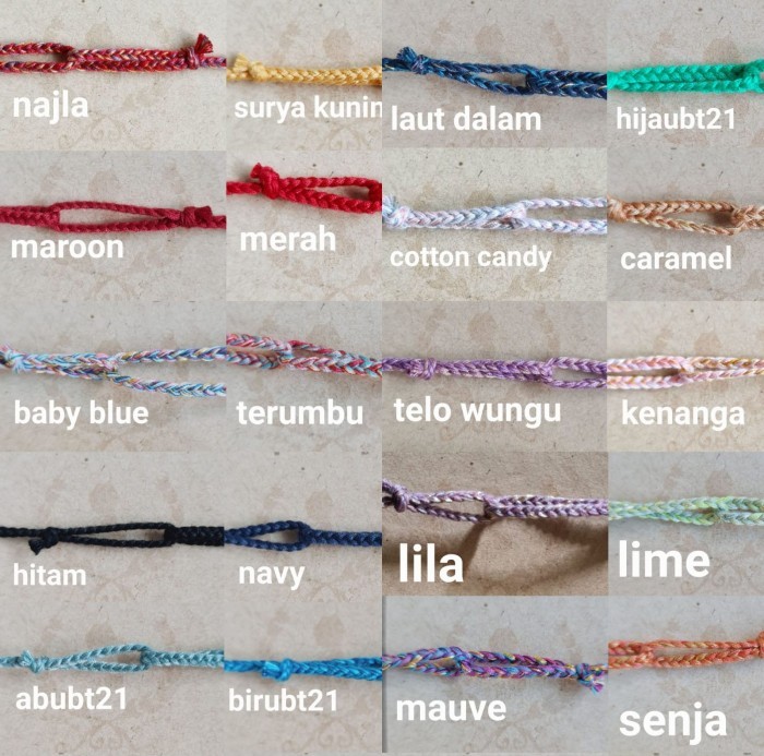 Gelang Huruf A -Z Maks 5 Huruf Slider Dual Warna Pre Order