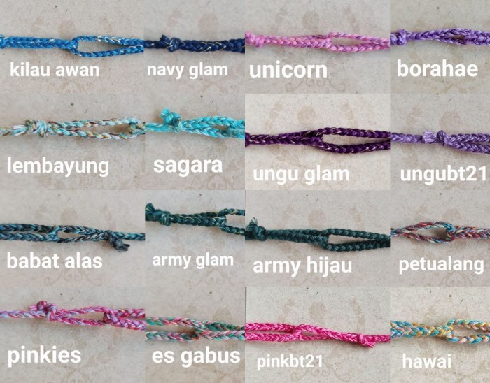 Gelang Huruf A -Z Maks 5 Huruf Slider Dual Warna Pre Order