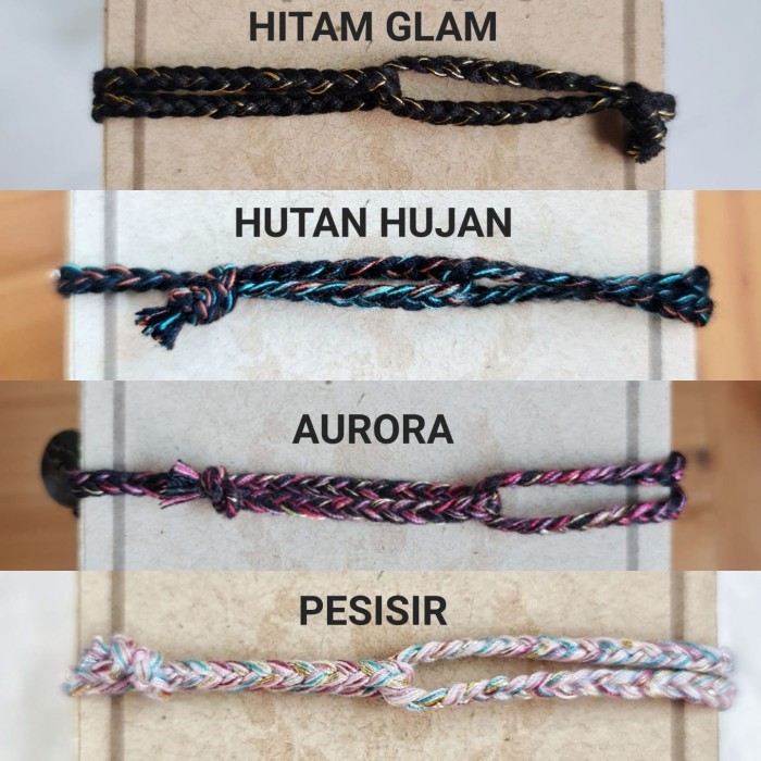Gelang Huruf A -Z Maks 5 Huruf Slider Dual Warna Pre Order