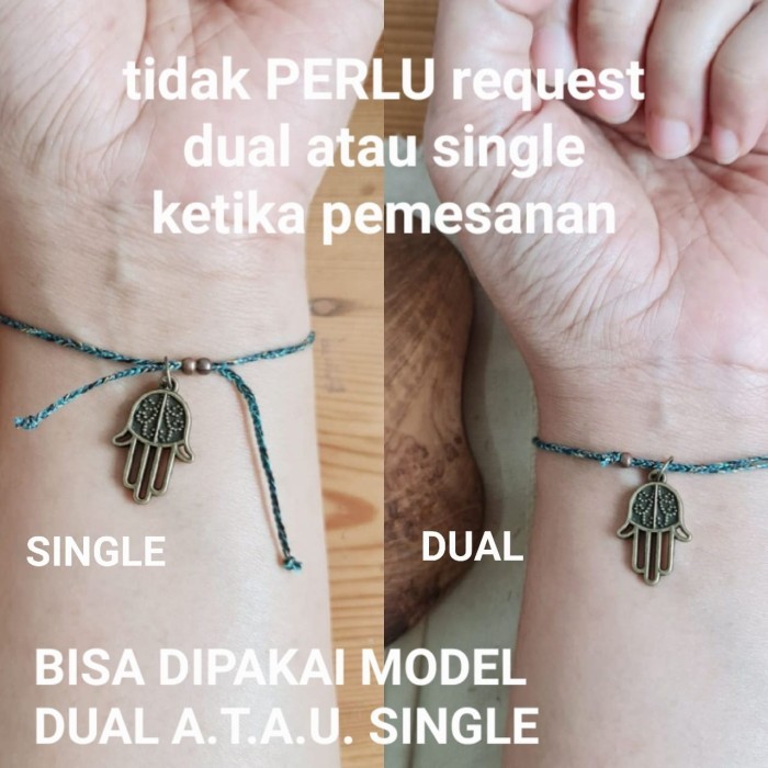 Nazar Blawu Najla Gelang Kepang Tali Boho Bohemian 22.033