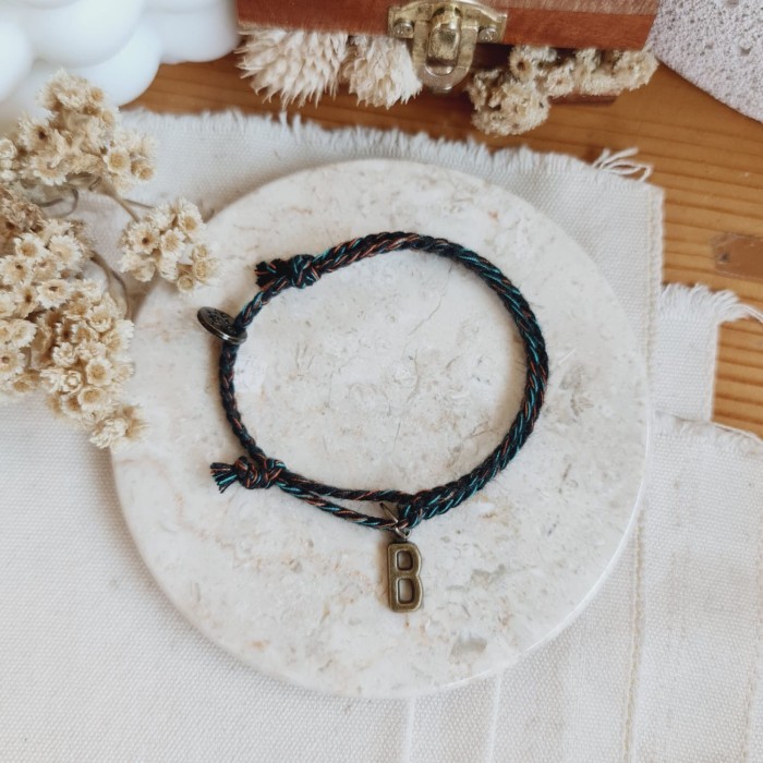 Huruf Alloy Bold Hutan Hujan Gelang Kepang Tali 22.213