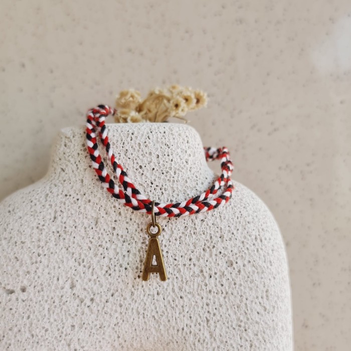 Huruf Alloy Bold Tridatu Motif Gelang Kepang Tali 22.161