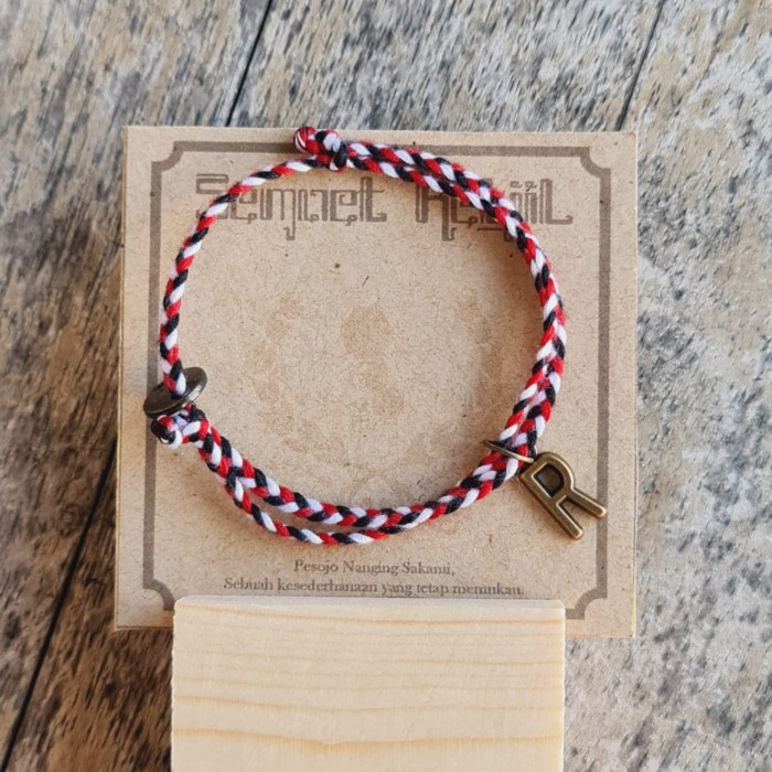 Huruf Alloy Bold Tridatu Motif Gelang Kepang Tali 22.161