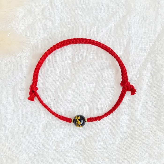 Kaisar Naga Api Merah Gelang Boho Kepang Tali 23.03.029