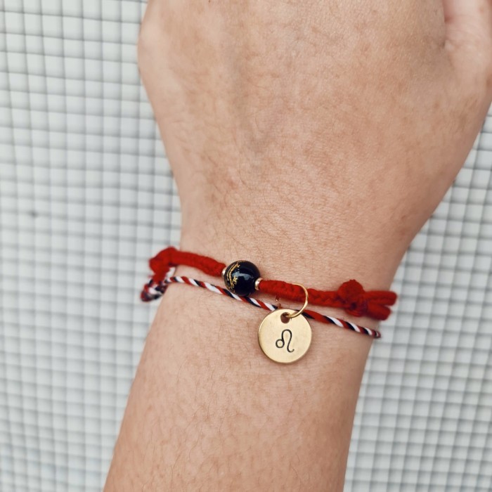 Kaisar Naga Api Merah Gelang Boho Kepang Tali 23.03.029