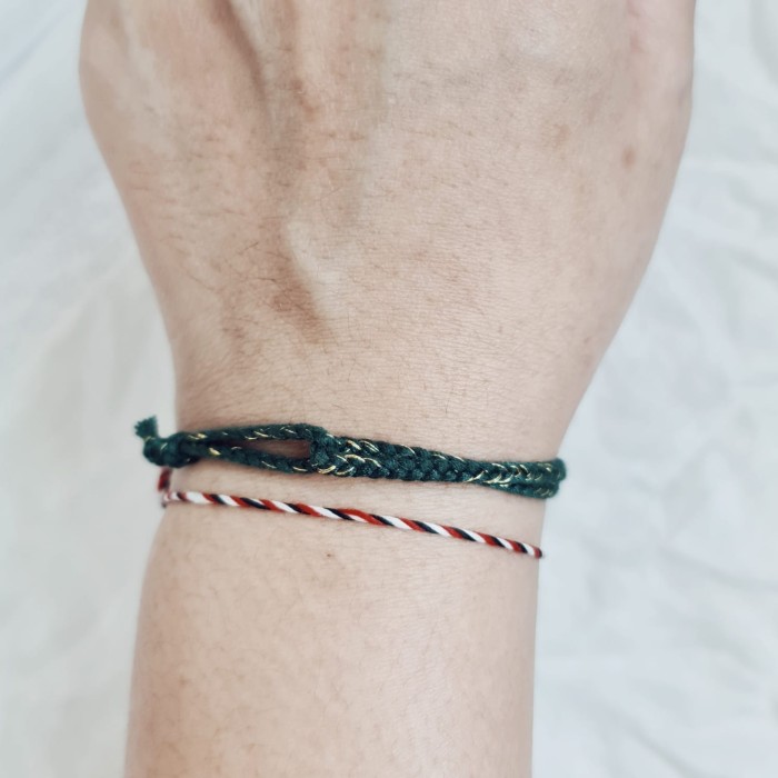 Army Glam Polosan Bold Gelang Kepang Tali 20.446