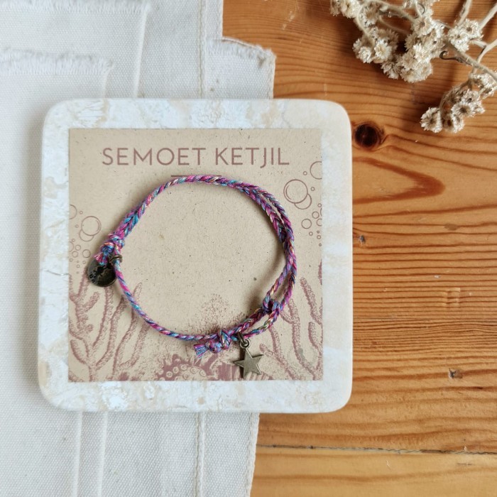 Lintang Bold Mauve Gelang Kepang Tali 22.05.092