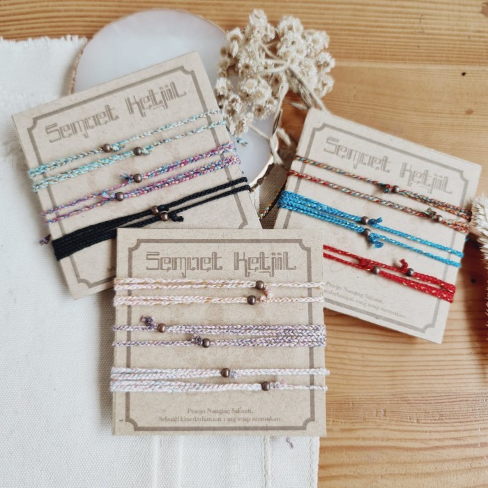 Polosan Ikatan Ganda 20.485 Gelang Boho Bohemian Kepang Tali