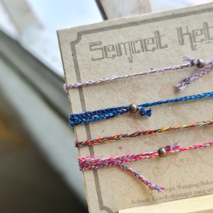 Polosan Ikatan Ganda 20.485 Gelang Boho Bohemian Kepang Tali