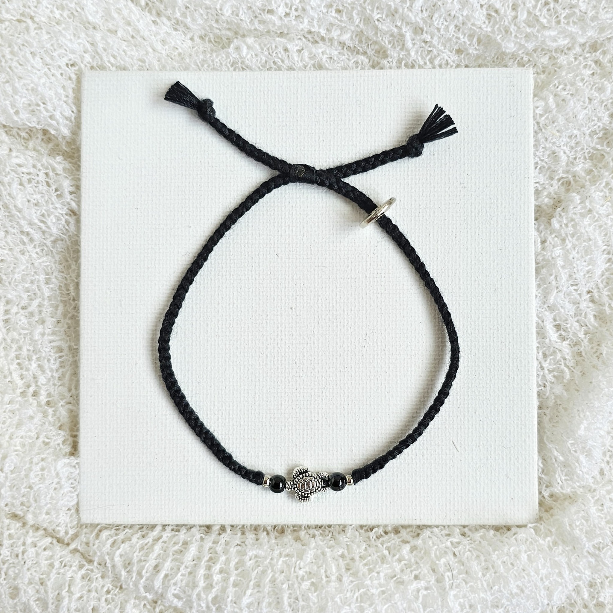 Kura Ireng Onyx 24.02.179 Gelang Kepang Tali Boho Bohemian