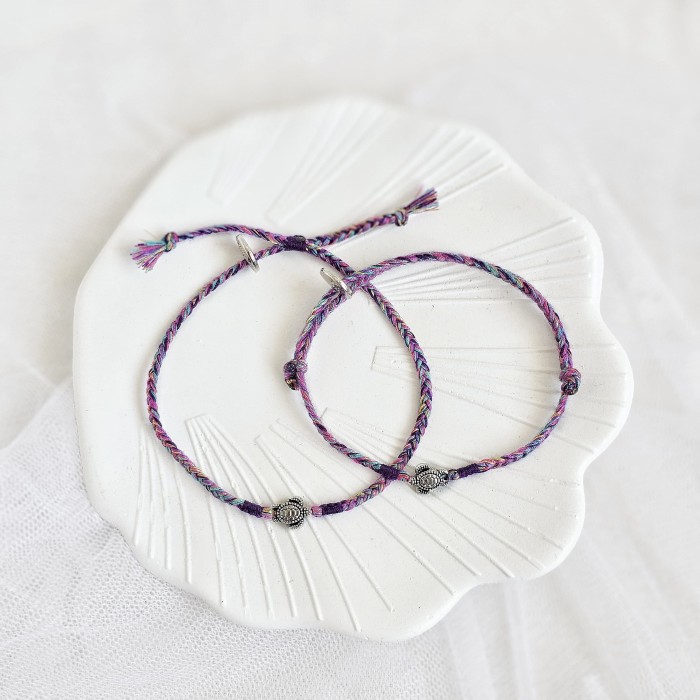 Waton Kelakon Kura Mauve 24.03.210 Gelang Kepang Tali Boho Bohemian