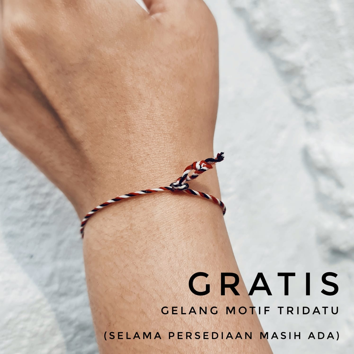 Gelang Triple isi 3 Polosan Semoet Ketjil 20.449 Kepang Tali Boho Bohemian