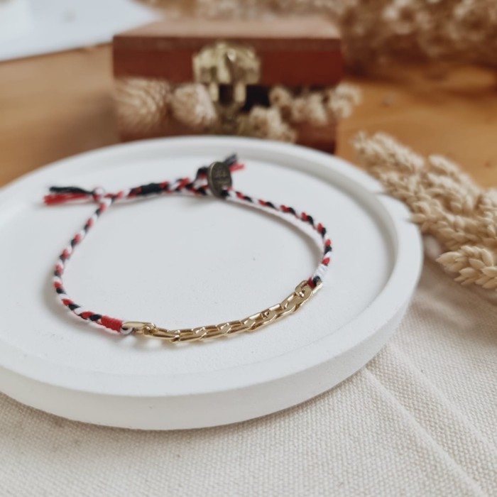 Gelang Jalin Rantai Tridatu pattern Semoetketjil 20.116