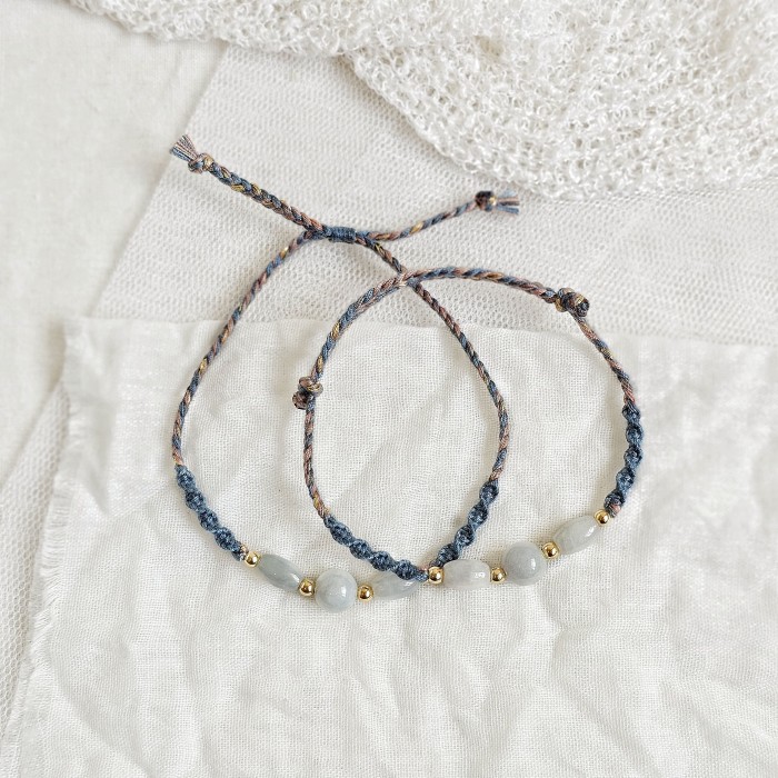 Gelang Giok Hujan Macram Burma Mynamar 24.11.286 Semoetketjil