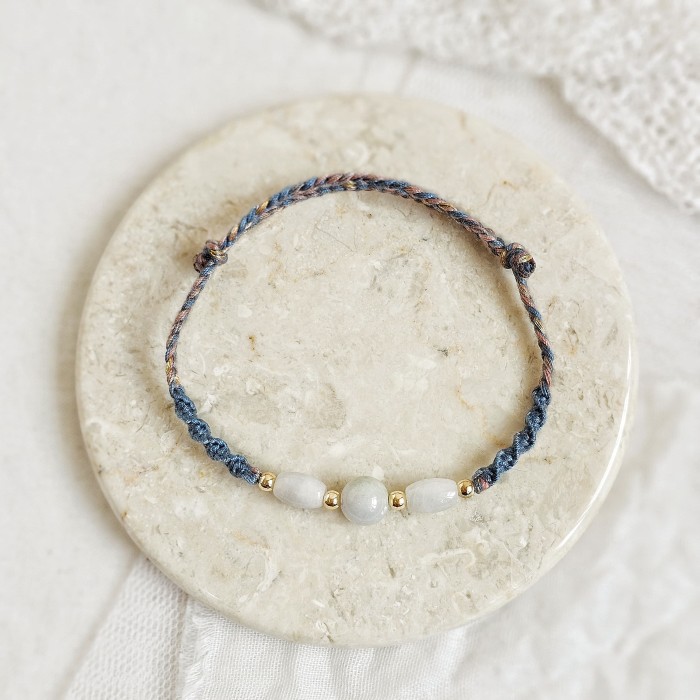 Gelang Giok Hujan Macram Burma Mynamar 24.11.286 Semoetketjil