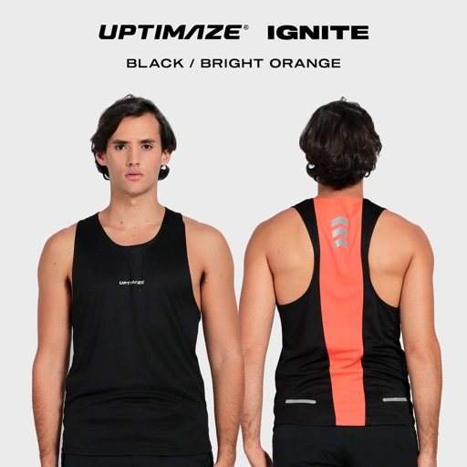 Image of Uptimaze IGNITE Singlet Training Gym Sport Olahraga Fitness BLCK/BRMG