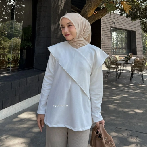 Image of Syamaita original Eleya Blouse Knit import premium