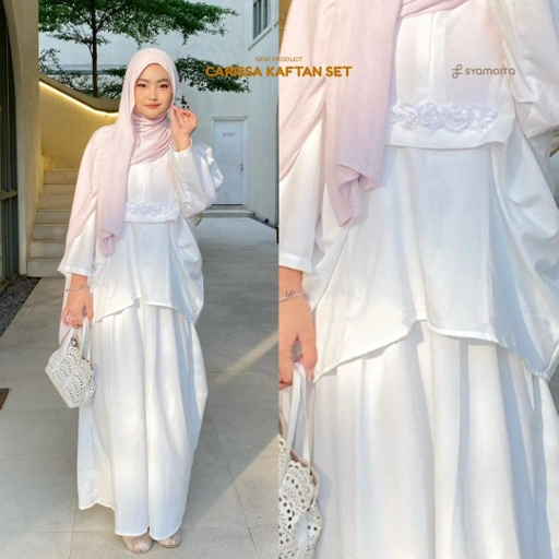 Image of Syamaita Original Carissa Kaftan Set Bunga Busui Friendly