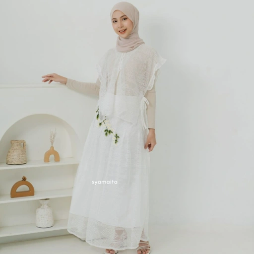 Image of Syamaita Original Isyana Vest Skirt Set Brukat