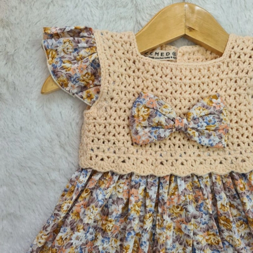Image of ZEMED DRESS ANAK RAJUT HANDMADE "JANNI YELLOW"