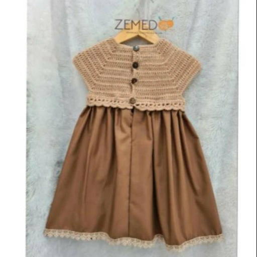 Image of ZEMED DRESS RAJUT ANAK HANDMADE "MONEL CHOCO" #DRESSANAK #DRESSRAJUT
