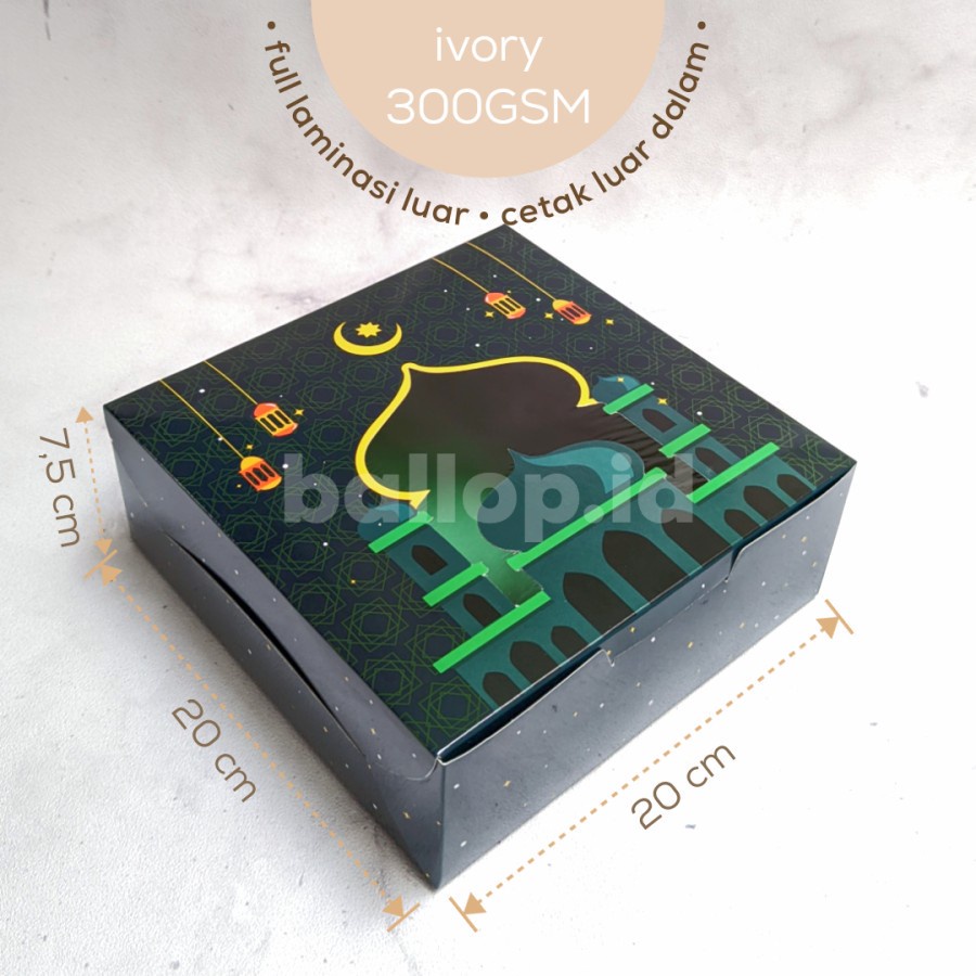 [10 PCS] LEBARAN 20 20 7,5 CM Dus Kotak Box Hari Raya Idul Fitri