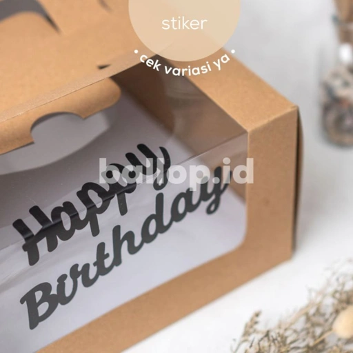 Image of Stiker Happy Birthday Tempel Mika Kotak Box Ulang Tahun Aksesoris Cut