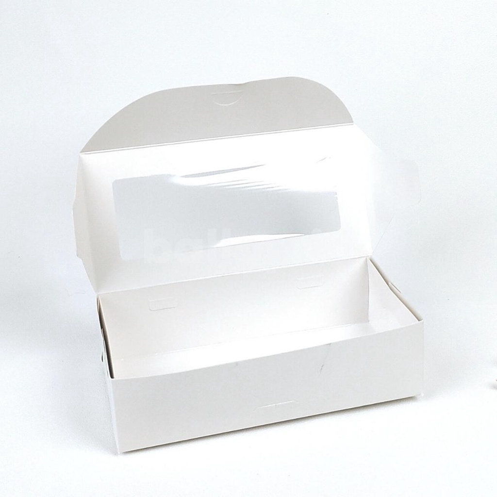 IVORY 25 12 7 CM Laminasi Jendela Kotak Box Dos Kemasan Dus Roti Picnic Roll Cake Kue Snack