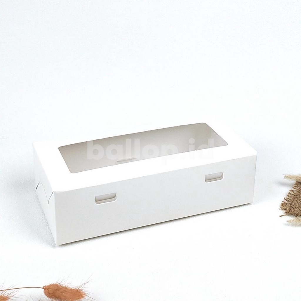 IVORY 25 12 7 CM Laminasi Jendela Kotak Box Dos Kemasan Dus Roti Picnic Roll Cake Kue Snack