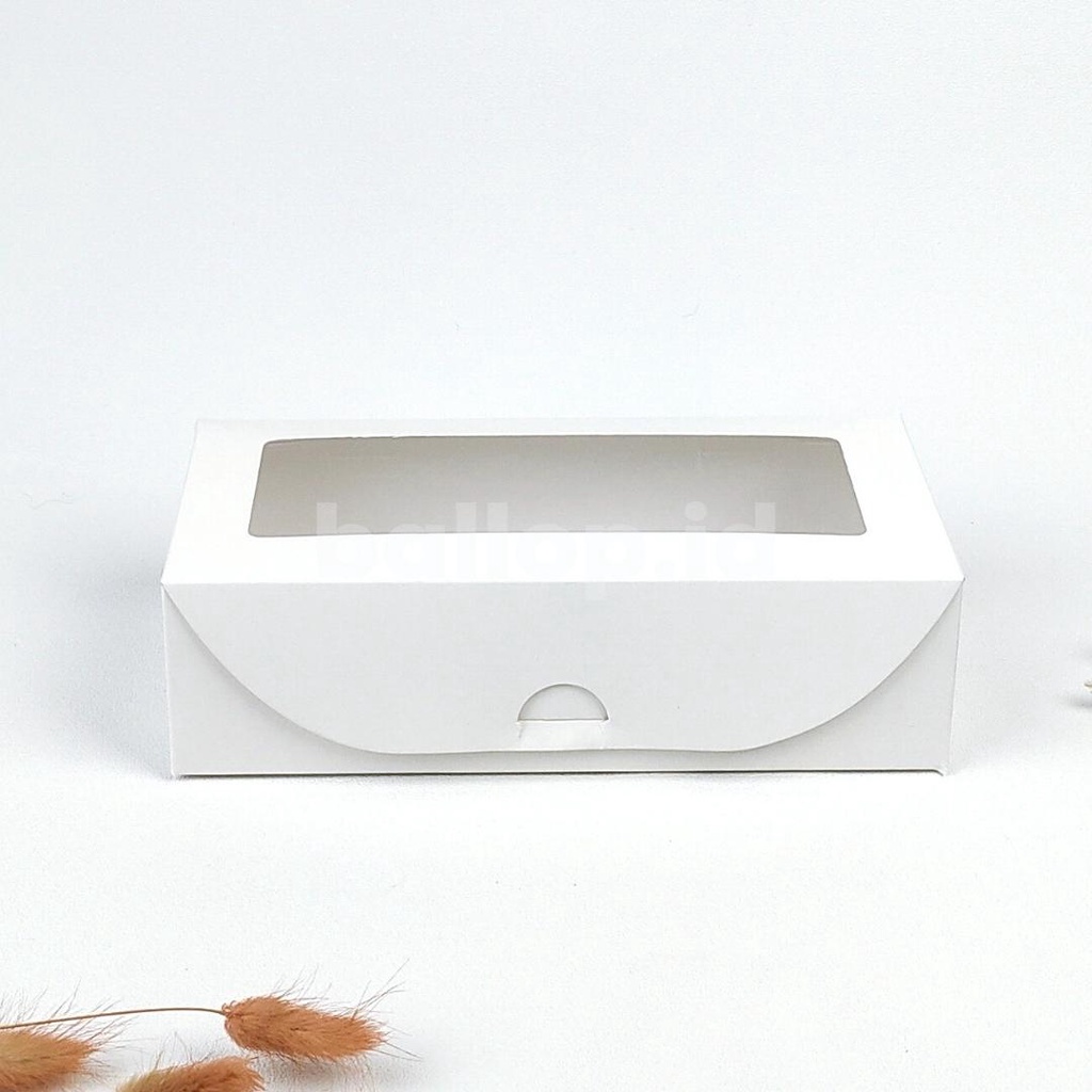 IVORY 25 12 7 CM Laminasi Jendela Kotak Box Dos Kemasan Dus Roti Picnic Roll Cake Kue Snack