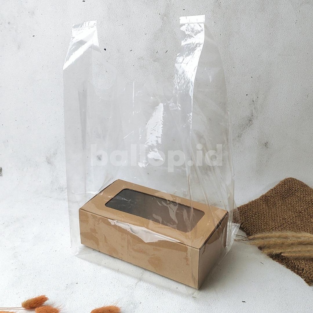 E-FLUTE 22 12 7 CM JENDELA Dus Dos Roti Kue Tart Cake Polos Box Kotak Picnic Roll Corrugated