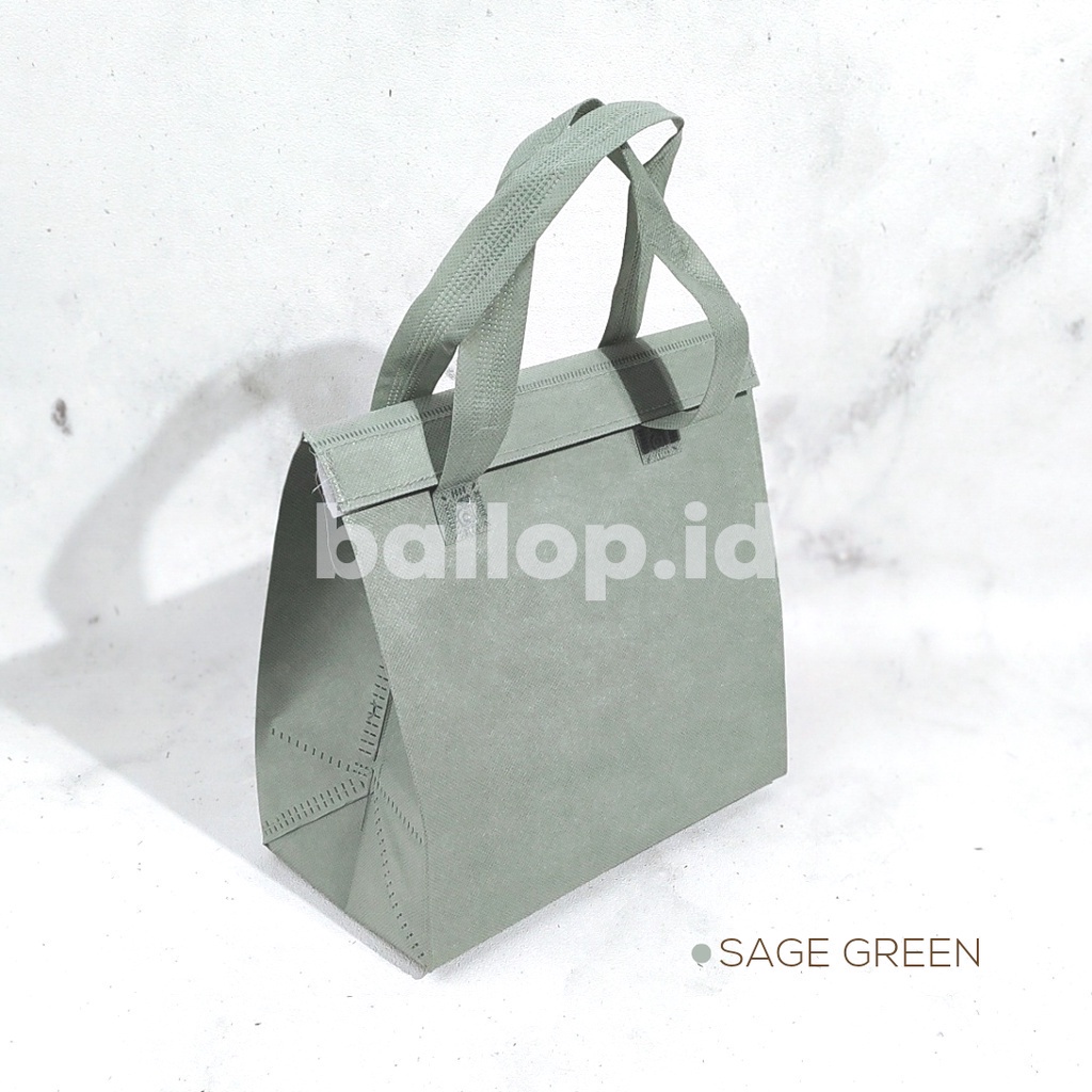 Thermal Cooler Bag 24 13 25 CM Tas Aluminium Es Sup Gift Bag Lunch Box Dingin Panas Hangat Suhu