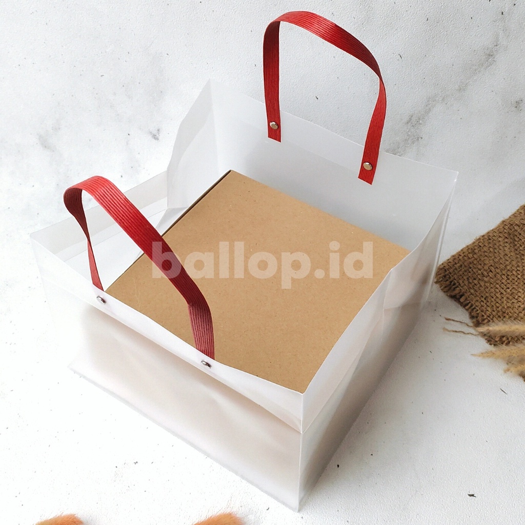 E-FLUTE 22 22 7 CM Box Dus Kotak Dos Nasi Hampers Spiku Cake Kue Roti Corrugated