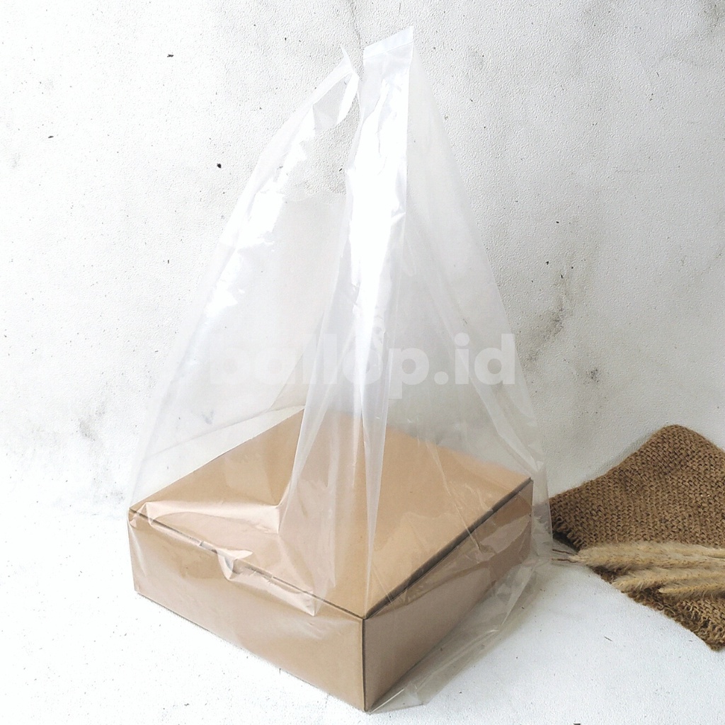 E-FLUTE 22 22 7 CM Box Dus Kotak Dos Nasi Hampers Spiku Cake Kue Roti Corrugated