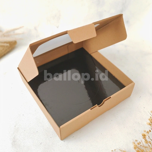 Image of E-FLUTE 20 20 5 CM JENDELA Box Kardus Dos Kecil Snack Roti Kue Cake