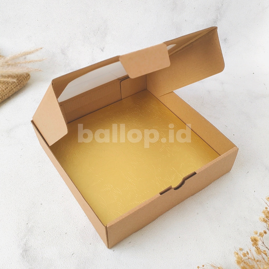 E-FLUTE 20 20 5 CM JENDELA Box Kardus Dos Kecil Snack Roti Kue Cake