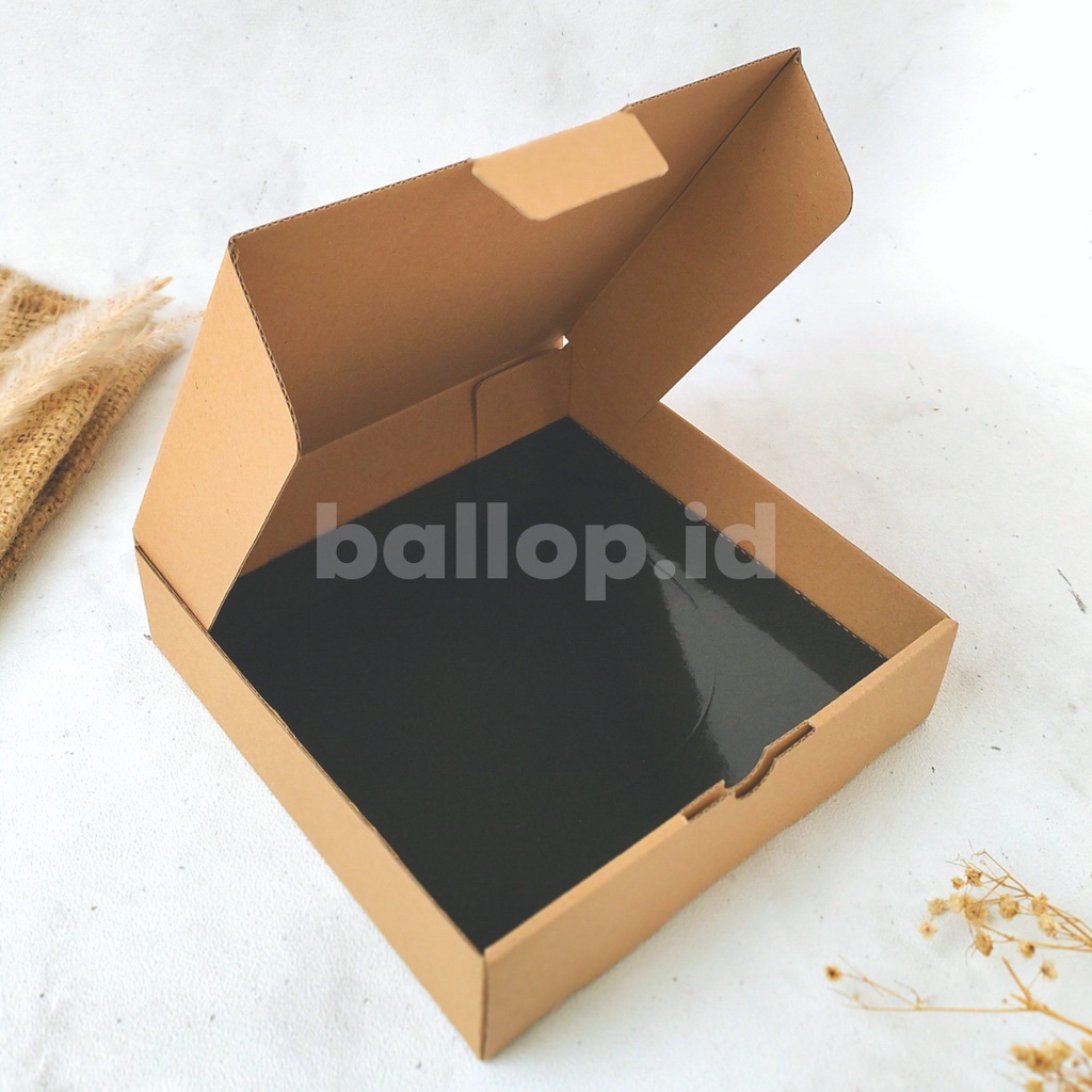 E-FLUTE 20 20 5 CM Box Kardus Tebal Dos Snack Roti Olshop Kue Cake Brownies