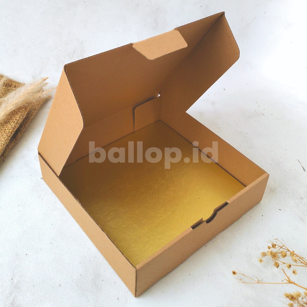 E-FLUTE 20 20 5 CM Box Kardus Tebal Dos Snack Roti Olshop Kue Cake Brownies