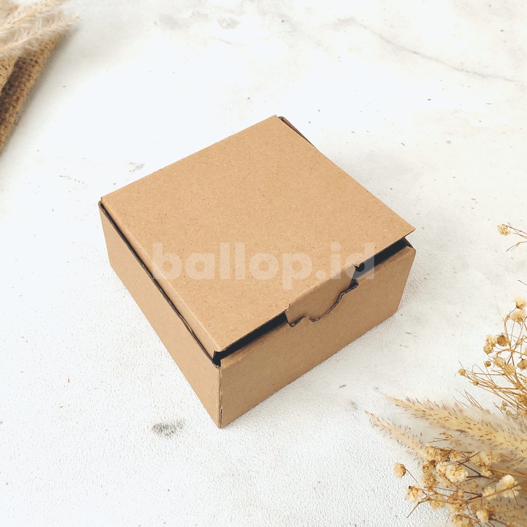 E-FLUTE 10 10 5 CM Box Kardus Tebal Dos Kecil Snack Roti Olshop Kue