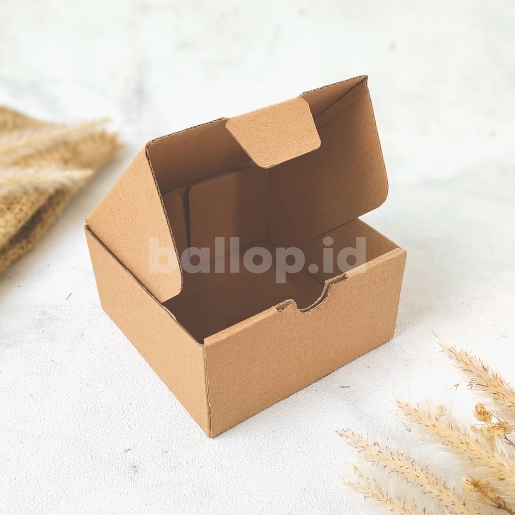 E-FLUTE 10 10 5 CM Box Kardus Tebal Dos Kecil Snack Roti Olshop Kue