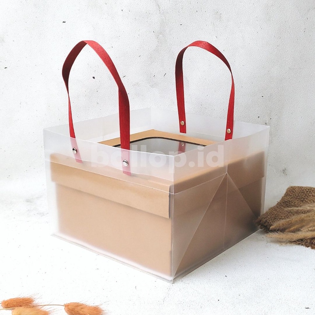 E-FLUTE 21 21 12 CM JENDELA Dus Dos Box Roti Snack Gift Hampers Bingkisan Kue Tart Cake Polos Corrugated
