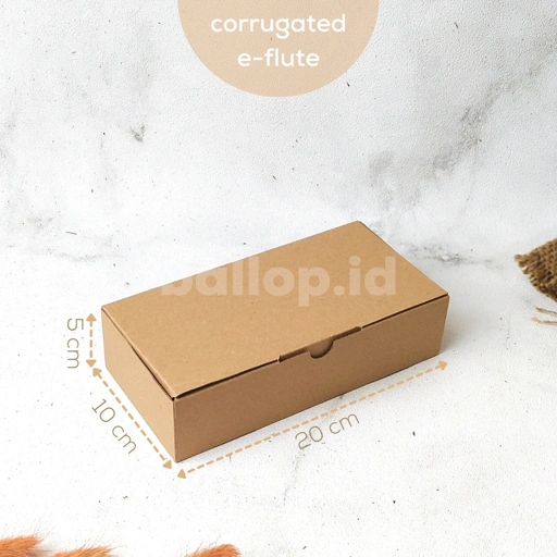 Image of E-FLUTE 20 10 5 CM Box Kardus Packing Online Shop Gift Kotak Dos Brownies Roti Cake Kue Corrugated