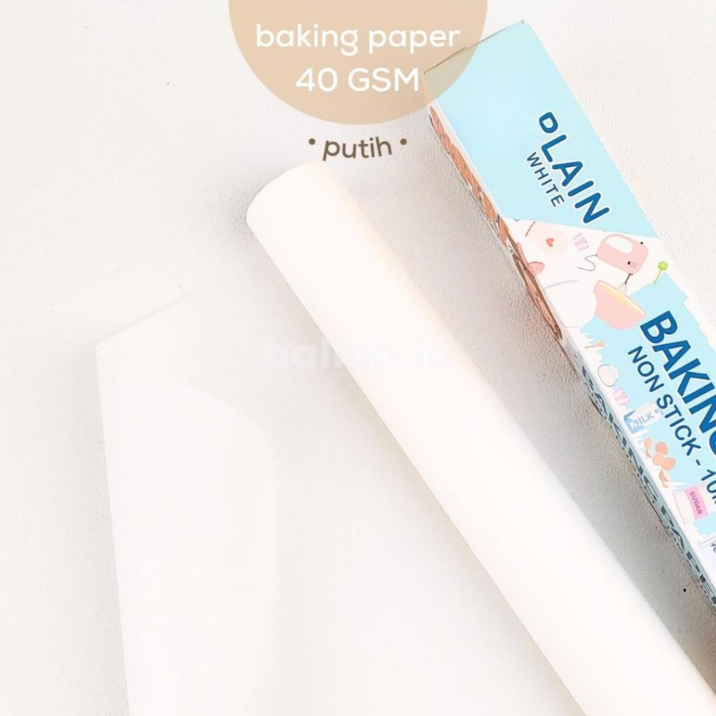 [1 PAK] BAKING PAPER 30 CM Panjang 5 10 M Laminasi 2 Sisi Kertas Alas Roti Kue Greaseprrof Waterproof Tahan Air Minyak Panas Dingin Tak Berbau Anti Lengket